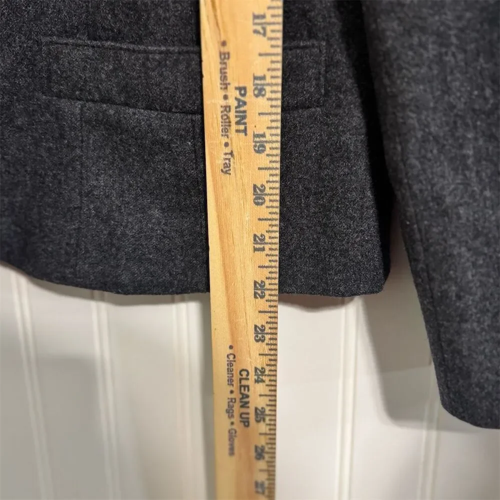 Vintage Pendleton Wool Blazer Jacket Charcoal Grey 14 Made‎ in USA Dark Academia